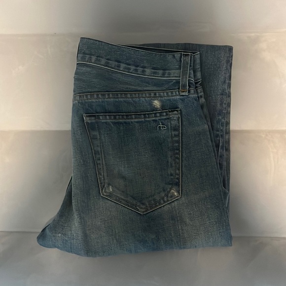 $325 Rag & Bone Size 30 Slim Leg Distressed Style Jeans Pants NWOT - Picture 8 of 9